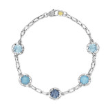Tacori Sterling Silver Crescent Crown Gemstone Women's Bracelet - SB222020533 photo