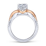 Gabriel & Co. 14k Two Tone Gold Contemporary Twisted Engagement Ring - ER14417R4T44JJ photo 2
