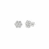 Jewelmi Custom 14k White Gold Diamond Earrings photo