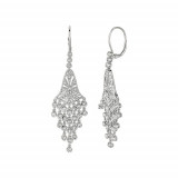 Jewelmi Custom 14k White Gold Diamond Chandelier Earrings photo
