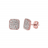 Jewelmi Custom 14k Rose Gold Diamond Earrings photo