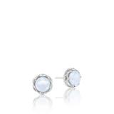Tacori Sterling Silver Crescent Crown Gemstone Stud Earring - SE10503 photo