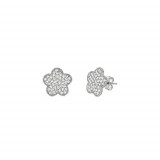 Jewelmi Custom 14k White Gold Diamond Earrings photo