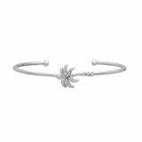 Jewelmi Custom 14k White Gold Diamond Bangle Bracelet photo