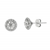 Jewelmi Custom 14k White Gold Diamond Earrings photo