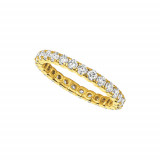 Jewelmi Custom 14k Yellow Gold Diamond Eternity Wedding Band photo