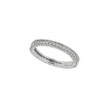 Jewelmi Custom 14k White Gold Carved Diamond Wedding Band photo