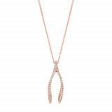 Jewelmi Custom 14k Rose Gold Diamond Necklace photo