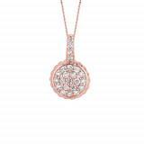 Jewelmi Custom 14k Rose Gold Diamond Necklace photo