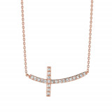 Jewelmi Custom 14k Rose Gold Diamond Necklace photo