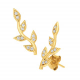 Jewelmi Custom 14k Yellow Gold Diamond Earrings photo