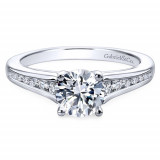 Gabriel & Co. 14k White Gold Contemporary Straight Engagement Ring - ER12324R3W44JJ photo