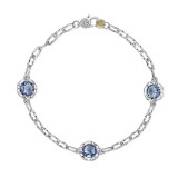 Tacori Sterling Silver Crescent Crown Gemstone Women's Bracelet - SB22133 photo