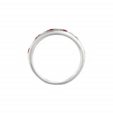 Jewelmi Custom 14k White Gold Ruby Diamond Ring photo 2