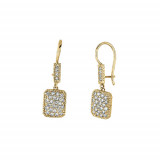 Jewelmi Custom 14k Yellow Gold Diamond Drop Earrings photo