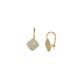 Jewelmi Custom 14k Yellow Gold Diamond Earrings photo