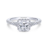 Gabriel & Co. 14k White Gold Entwined Halo Engagement Ring - ER12671S3W44JJ photo