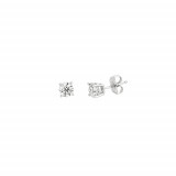 Jewelmi Custom 14k White Gold Diamond Stud Earrings photo