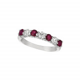 Jewelmi Custom 14k White Gold Ruby Diamond Ring photo