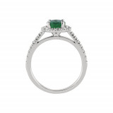Jewelmi Custom 14k White Gold Emerald Diamond Engagement Ring photo 2