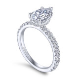 Gabriel & Co. 14k White Gold Contemporary Straight Engagement Ring - ER14649P4W44JJ photo 3