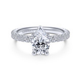 Gabriel & Co. 14k White Gold Contemporary Straight Engagement Ring - ER14649P4W44JJ photo