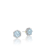 Tacori Sterling Silver Crescent Crown Gemstone Stud Earring - SE10502 photo