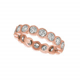 Jewelmi Custom 14k Rose Gold Diamond Eternity Wedding Band photo