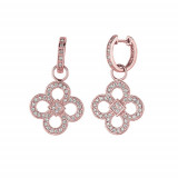 Jewelmi Custom 14k Rose Gold Diamond Earrings photo