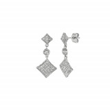 Jewelmi Custom 14k White Gold Diamond Earrings photo