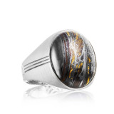 Tacori Sterling Silver Legend Gemstone Men's Ring - MR10439 photo