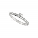 Jewelmi Custom 14k White Gold Diamond Engagement Ring Set photo