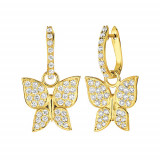 Jewelmi Custom 14k Yellow Gold Diamond Earrings photo