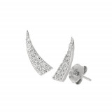 Jewelmi Custom 14k White Gold Diamond Earrings photo
