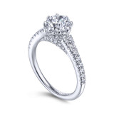 Gabriel & Co. 14k White Gold Contemporary Straight Engagement Ring - ER14402R4W44JJ photo 3