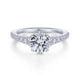 Gabriel & Co. 14k White Gold Contemporary Straight Engagement Ring - ER14402R4W44JJ photo