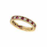 Jewelmi Custom 14k Yellow Gold Ruby Diamond Ring photo