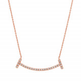 Jewelmi Custom 14k Rose Gold Diamond Necklace photo