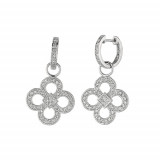 Jewelmi Custom 14k White Gold Diamond Earrings photo
