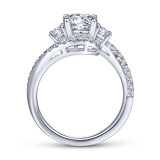Gabriel & Co. 14k White Gold Contemporary 3 Stone Engagement Ring - ER14465R4W44JJ photo 2