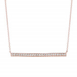 Jewelmi Custom 14k Rose Gold Diamond Necklace photo