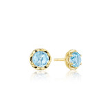 Tacori 14k Yellow Gold Crescent Crown Gemstone Stud Earring - SE25302FY photo