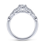 Gabriel & Co. 14k White Gold Victorian Split Shank Engagement Ring - ER14662R2W44JJ photo 2