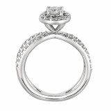 Jewelmi Custom 14k White Gold Criss Cross Diamond Engagement Ring photo 2