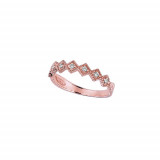 Jewelmi Custom 14k Rose Gold Diamond Stackables Ring photo