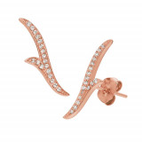 Jewelmi Custom 14k Rose Gold Diamond Earrings photo