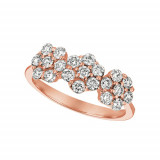Jewelmi Custom 14k Rose Gold Diamond Flower Ring photo
