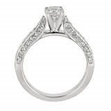 Jewelmi Custom 14k White Gold Straight Diamond Engagement Ring photo 2