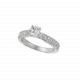 Jewelmi Custom 14k White Gold Straight Diamond Engagement Ring photo