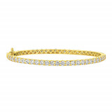 Jewelmi Custom 14k Yellow Gold Diamond Bangle Bracelet photo